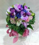 Wedding Bouquet of Phalaenopsis and Hyacinthus - CODE 7117